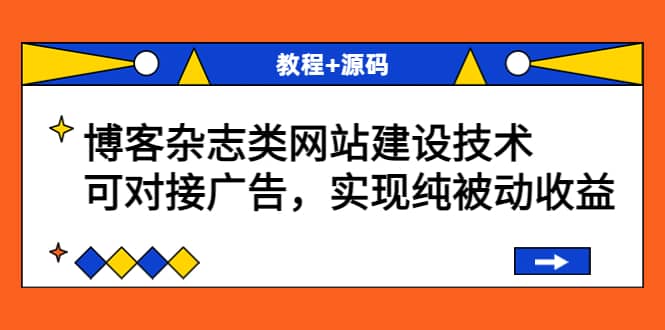 博客杂志类网站建设技术，可对接广告，实现纯被动收益（教程+源码）