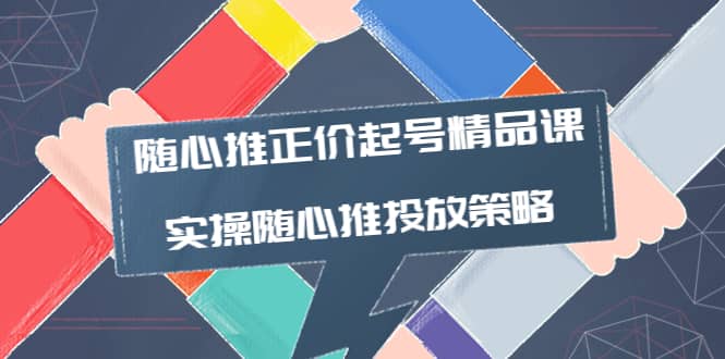 随心推正价起号精品课，实操随心推投放策略（5节课-价值298）